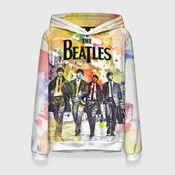 Толстовка-худи женская The Beatles: Colour Spray, цвет: 3D-белый