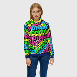 Толстовка-худи женская Drop Dead: Acid Pattern, цвет: 3D-синий — фото 2