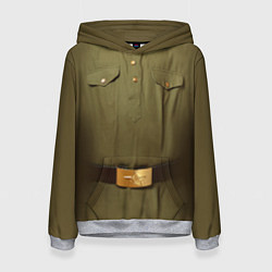 Толстовка-худи женская Униформа солдата, цвет: 3D-меланж
