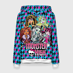 Толстовка-худи женская Monster High, цвет: 3D-белый