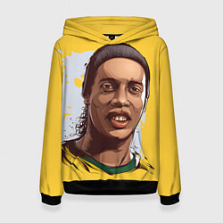 Толстовка-худи женская Ronaldinho Art, цвет: 3D-черный