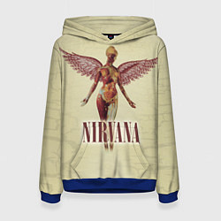 Толстовка-худи женская Nirvana Angel, цвет: 3D-синий