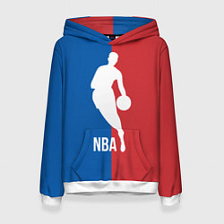 Толстовка-худи женская Эмблема NBA, цвет: 3D-белый