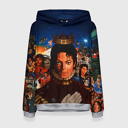 Толстовка-худи женская Michael Jackson: Pop King, цвет: 3D-меланж