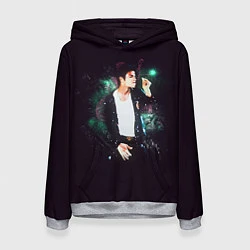 Толстовка-худи женская Michael Jackson, цвет: 3D-меланж