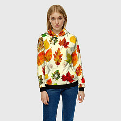 Толстовка-худи женская Осень, цвет: 3D-черный — фото 2