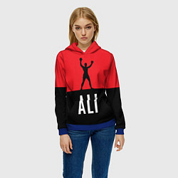 Толстовка-худи женская Ali Boxing, цвет: 3D-синий — фото 2