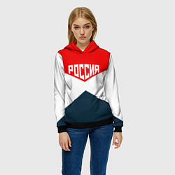 Толстовка-худи женская Форма России, цвет: 3D-черный — фото 2