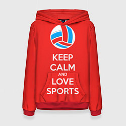 Женская толстовка Keep Calm & Love Volleyball