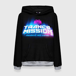 Толстовка-худи женская Trancemission: Trance we love, цвет: 3D-меланж