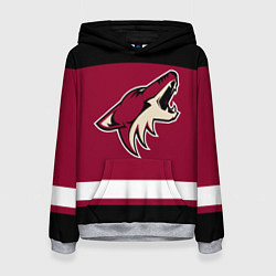 Толстовка-худи женская Arizona Coyotes, цвет: 3D-меланж