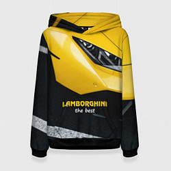 Толстовка-худи женская Lamborghini the best, цвет: 3D-черный