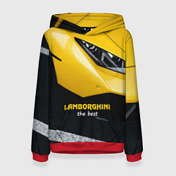 Толстовка-худи женская Lamborghini the best, цвет: 3D-красный