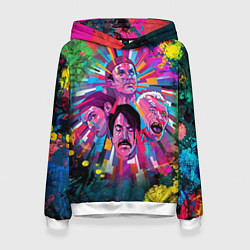 Толстовка-худи женская Red Hot Chili Peppers Art, цвет: 3D-белый