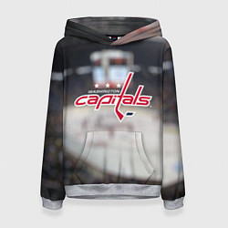 Толстовка-худи женская Washington Capitals, цвет: 3D-меланж