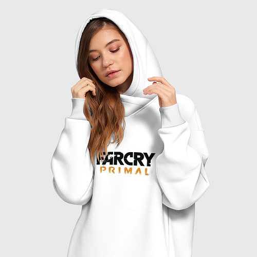Женская толстовка-платье Far Cry: Primal Logo / Белый – фото 3