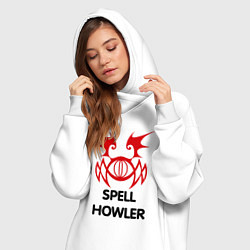 Женское худи-платье Dark Elf Mage - Spell Howler, цвет: белый — фото 2