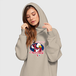 Женское худи-платье Washington Capitals Hockey, цвет: миндальный — фото 2