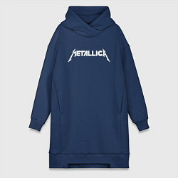 Женское худи-платье Metallica, цвет: тёмно-синий