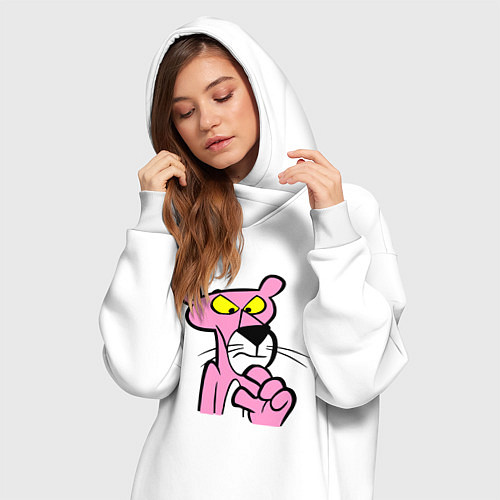 Женская толстовка-платье Розовая пантера / Белый – фото 3