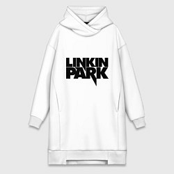 Женское худи-платье Linkin Park, цвет: белый