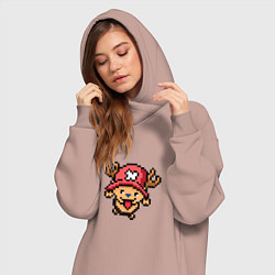 Женское худи-платье Chopper: 8 bit, цвет: пыльно-розовый — фото 2