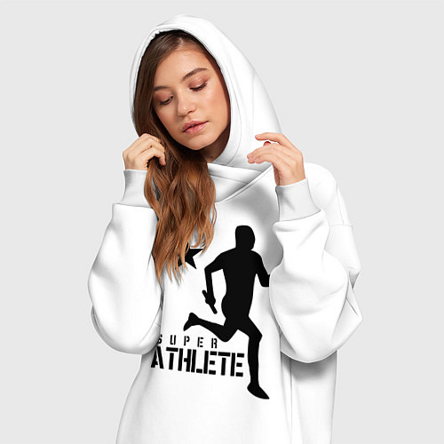 Женская толстовка-платье Лёгкая атлетика / Белый – фото 3