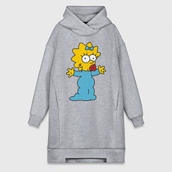 Женское худи-платье Maggie Simpson, цвет: меланж