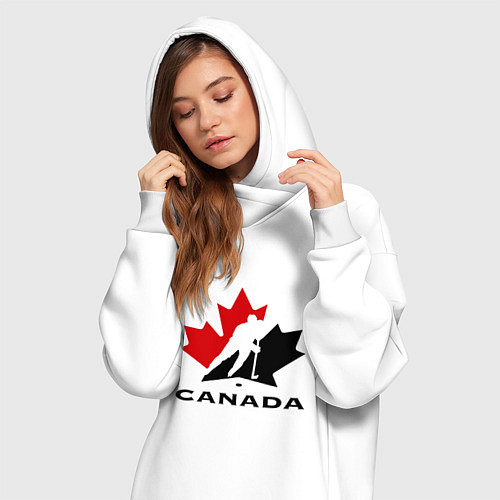 Женская толстовка-платье Canada / Белый – фото 3