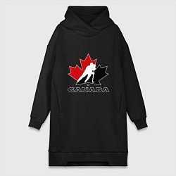 Женское худи-платье Canada, цвет: черный