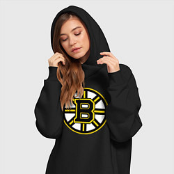 Женское худи-платье Boston Bruins, цвет: черный — фото 2