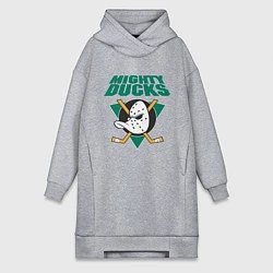 Женское худи-платье Anaheim Mighty Ducks, цвет: меланж