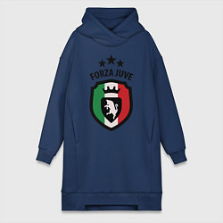Женское худи-платье Forza Juventus, цвет: тёмно-синий