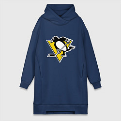 Женское худи-платье Pittsburgh Penguins: Malkin 71, цвет: тёмно-синий