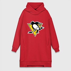 Женское худи-платье Pittsburgh Penguins: Malkin 71, цвет: красный