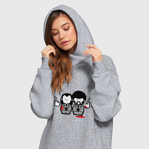 Женская толстовка-платье Криминальное Чтиво / Меланж – фото 3