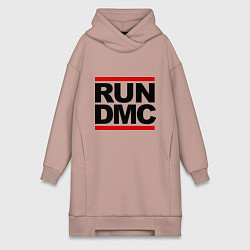 Женское худи-платье Run DMC, цвет: пыльно-розовый