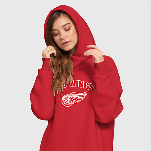 Женская толстовка-платье Detroit Red Wings / Красный – фото 3