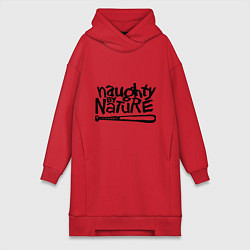 Женское худи-платье Naughty by nature, цвет: красный