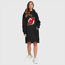 Женское худи-платье New Jersey Devils: Kovalchuk 17, цвет: черный — фото 2