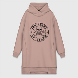 Женская толстовка-платье Jackass Чудаки - 10 лет тупизны