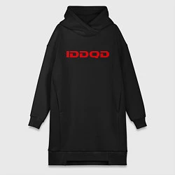 Женское худи-платье IDDQD Doom, цвет: черный