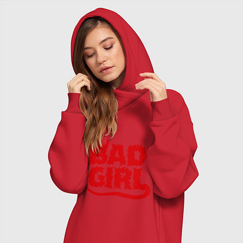 Женская толстовка-платье Bad Girl / Красный – фото 3