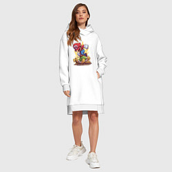 Женское худи-платье Mario Rage, цвет: белый — фото 2