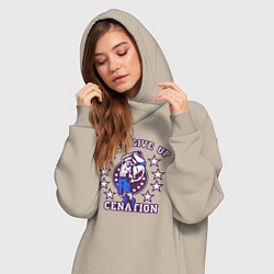 Женское худи-платье WWE Never Give Up, цвет: миндальный — фото 2