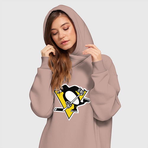 Женская толстовка-платье Pittsburgh Penguins / Пыльно-розовый – фото 3