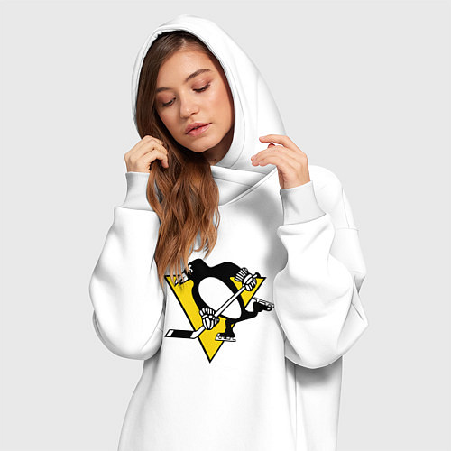 Женская толстовка-платье Pittsburgh Penguins / Белый – фото 3