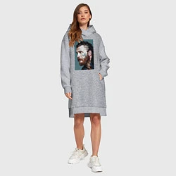 Женское худи-платье Том Харди Ван Гога, цвет: меланж — фото 2