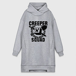 Женское худи-платье Creeper Squad, цвет: меланж
