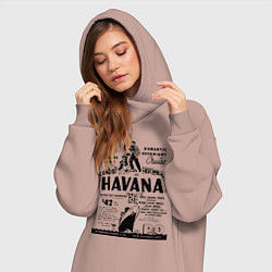 Женское худи-платье Havana Cuba, цвет: пыльно-розовый — фото 2